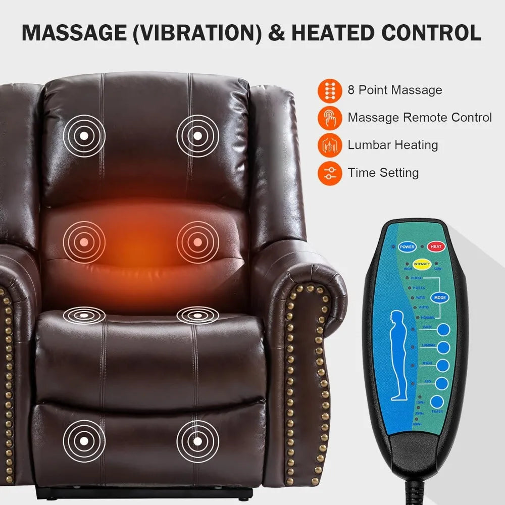 Okin Dual Motor Lay Flat Lift Chair With Massage And Heat
