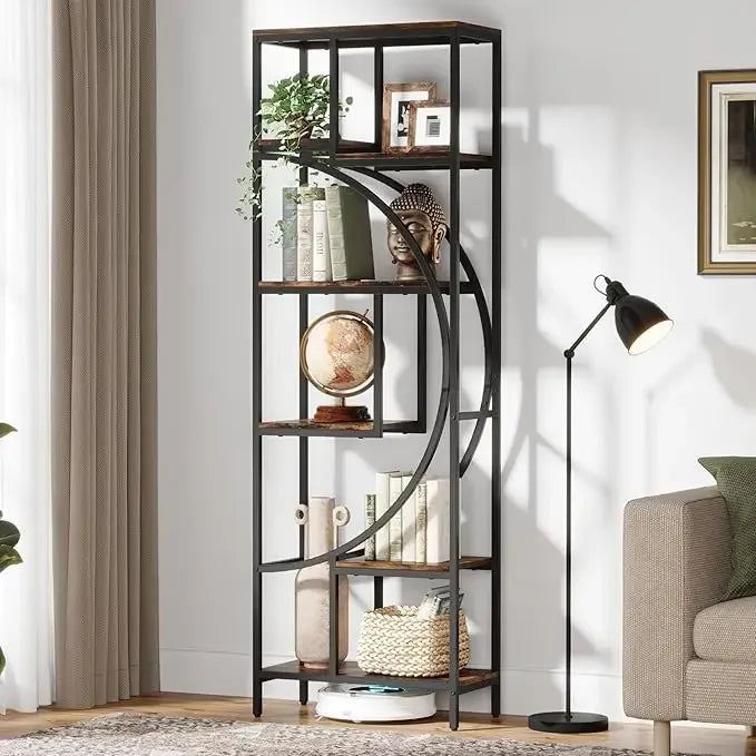 Hign-concerned Seven Shelf Bookcase Open Shelves for Home