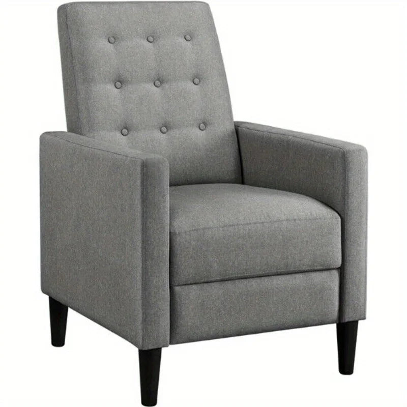 Fabric Recliner Chair with Adjustable Back and Footrest