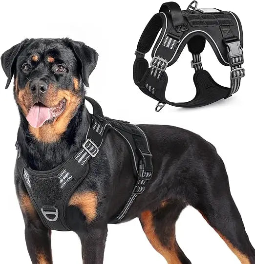 Tactical Dog Harness No Pull Military Service Vest With Handle And Molle For Training And Walking