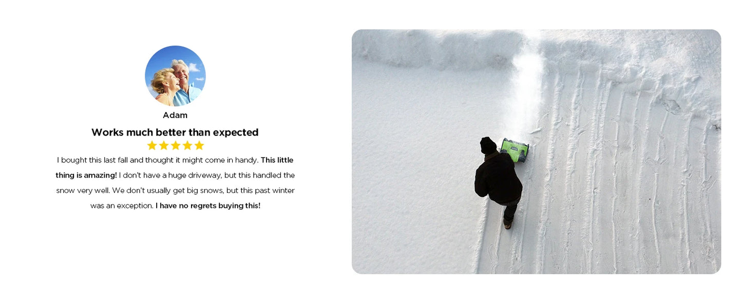 Deli 21V Cordless Snow Shovel With 4Ah Battery Performance