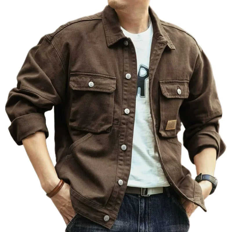CN Zhejiang Vintage Denim Jacket For Men Autumn Winter