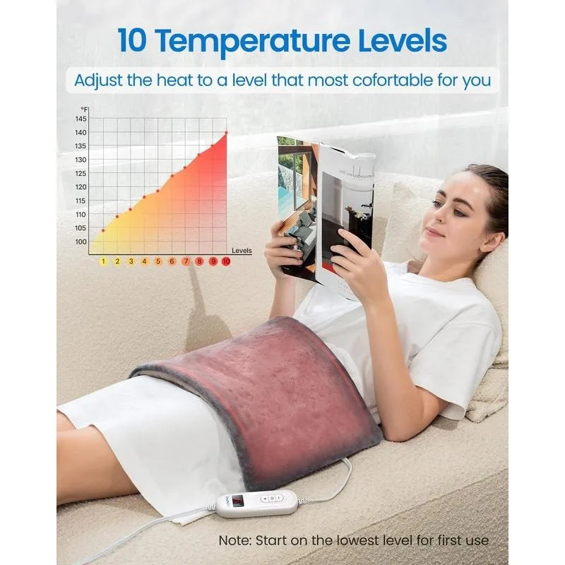 HAOYUNMA Heated Pad Electric Throw For Back Pain And Cramps