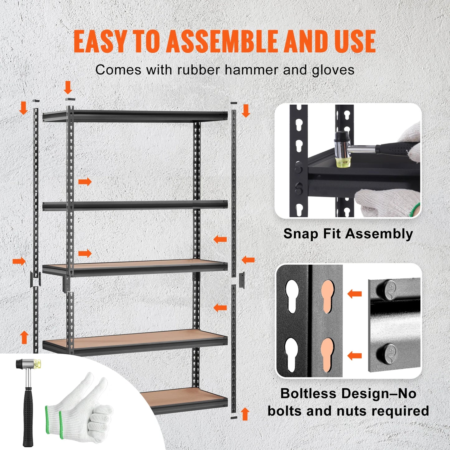 SucceBuy Heavy Duty Storage Shelving Unit Metal Rack