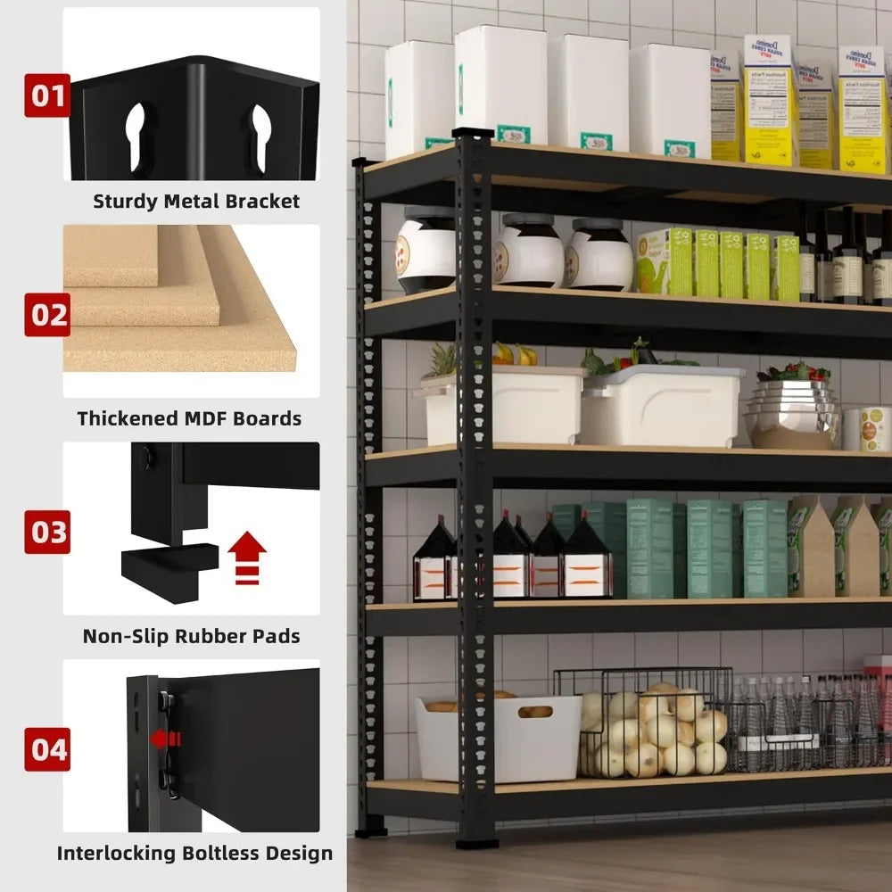 Adjustable Garage Storage Shelves Heavy Duty Metal Rack