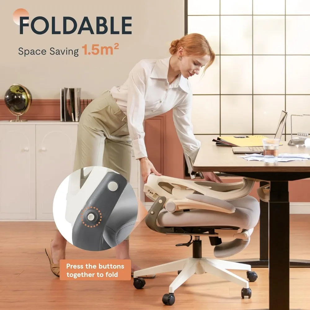 Foldex Ergonomic Office Chair With Lumbar Support Armrests