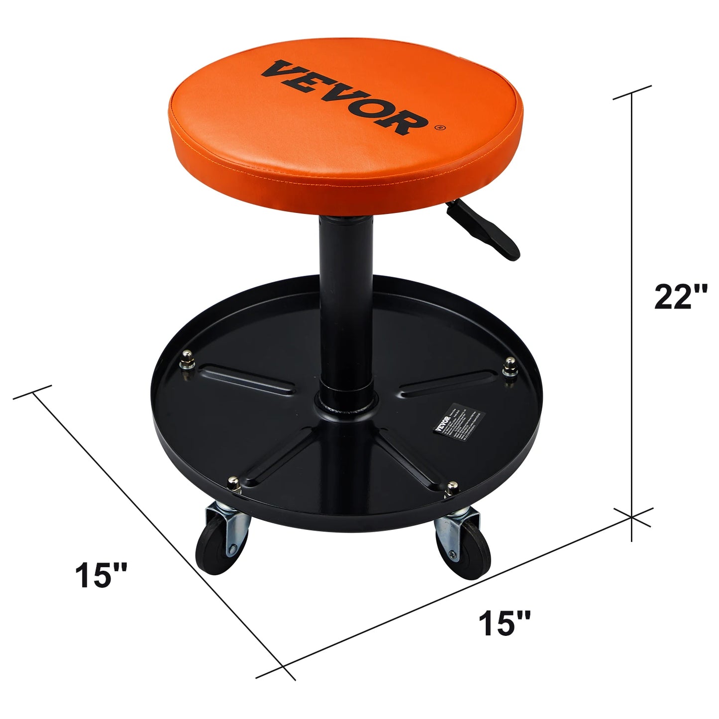 SucceBuy Rolling Pneumatic Mechanic Stool for Garage Shop 250 Lb