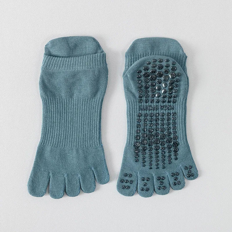 NONECN Full Toe Yoga Socks For Women Cotton Silicone Grip