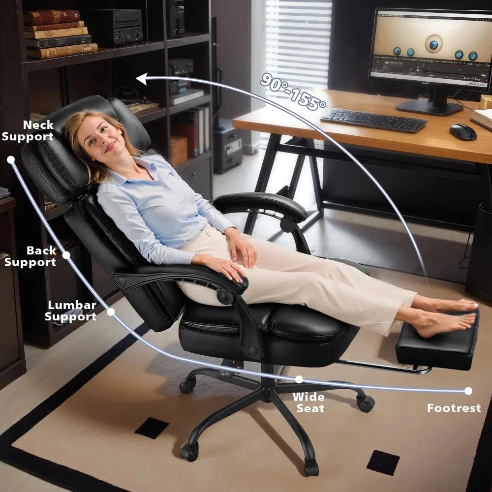 Guangbai Executive Office Chair Footrest Big And Tall