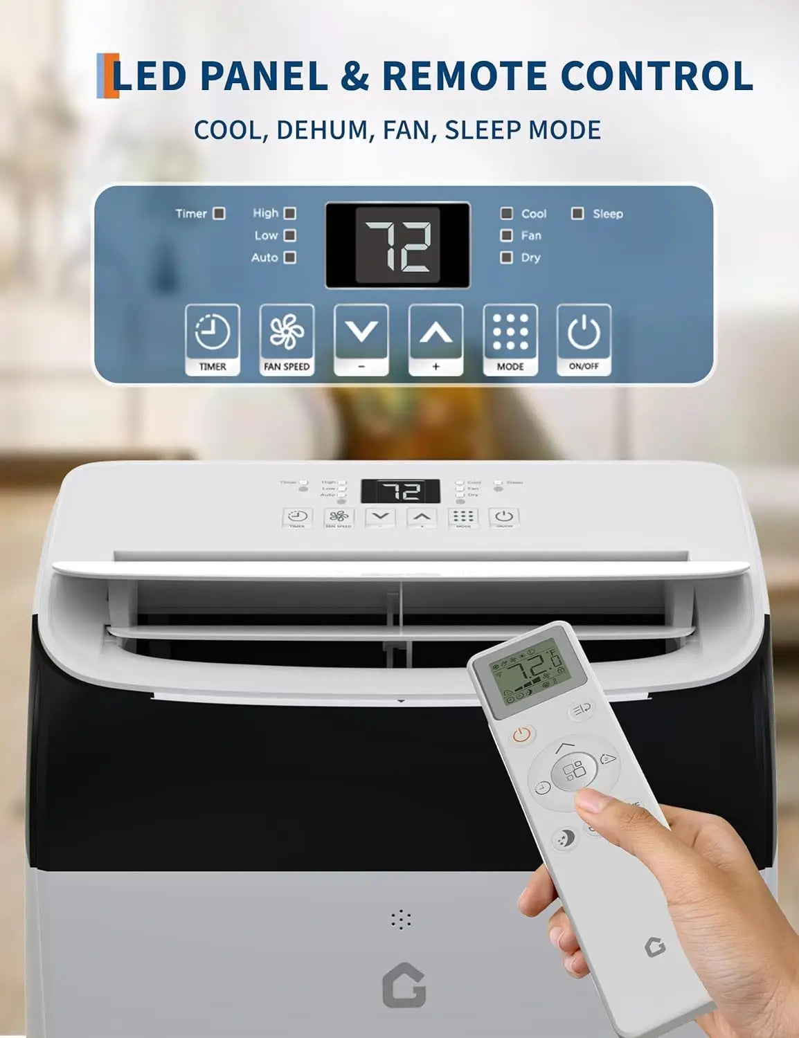 Acekool 12000 BTU Portable AC With Remote And Timer