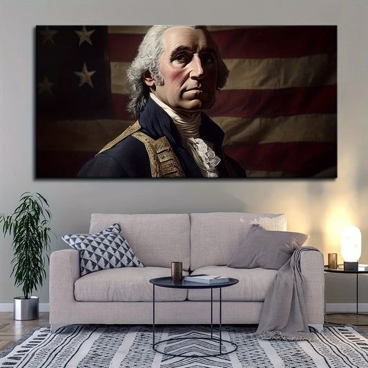 Hign-concerned George Washington American Flag Interior