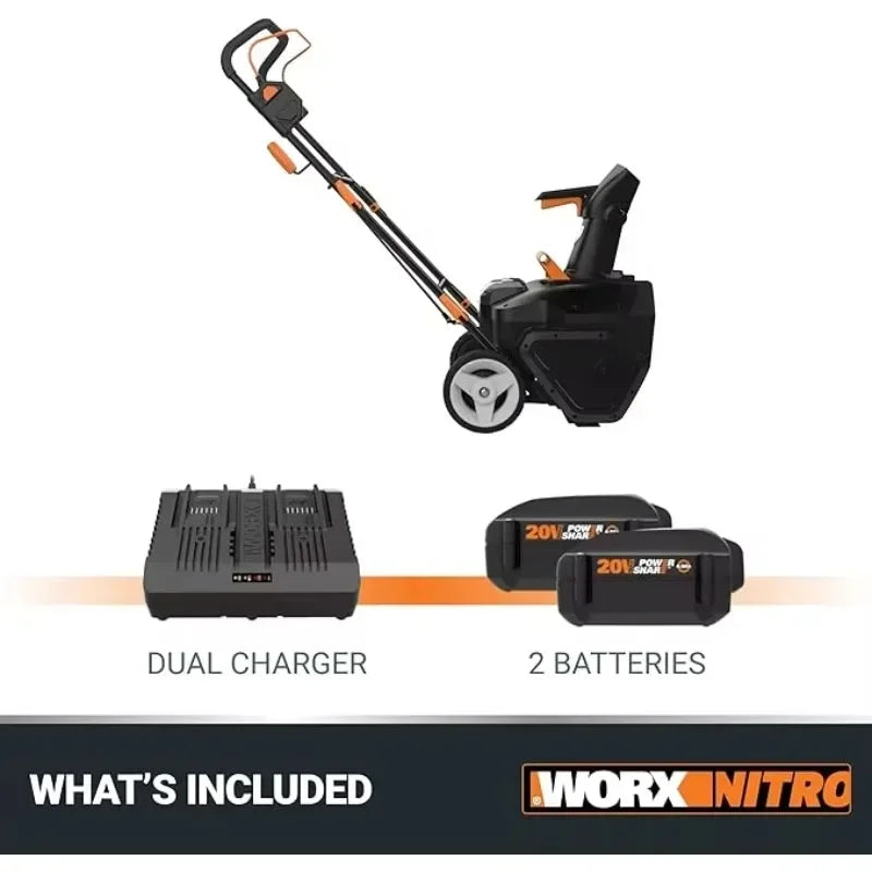 XMSJ Cordless Snow Blower WG471 With Brushless Motor Batteries Included