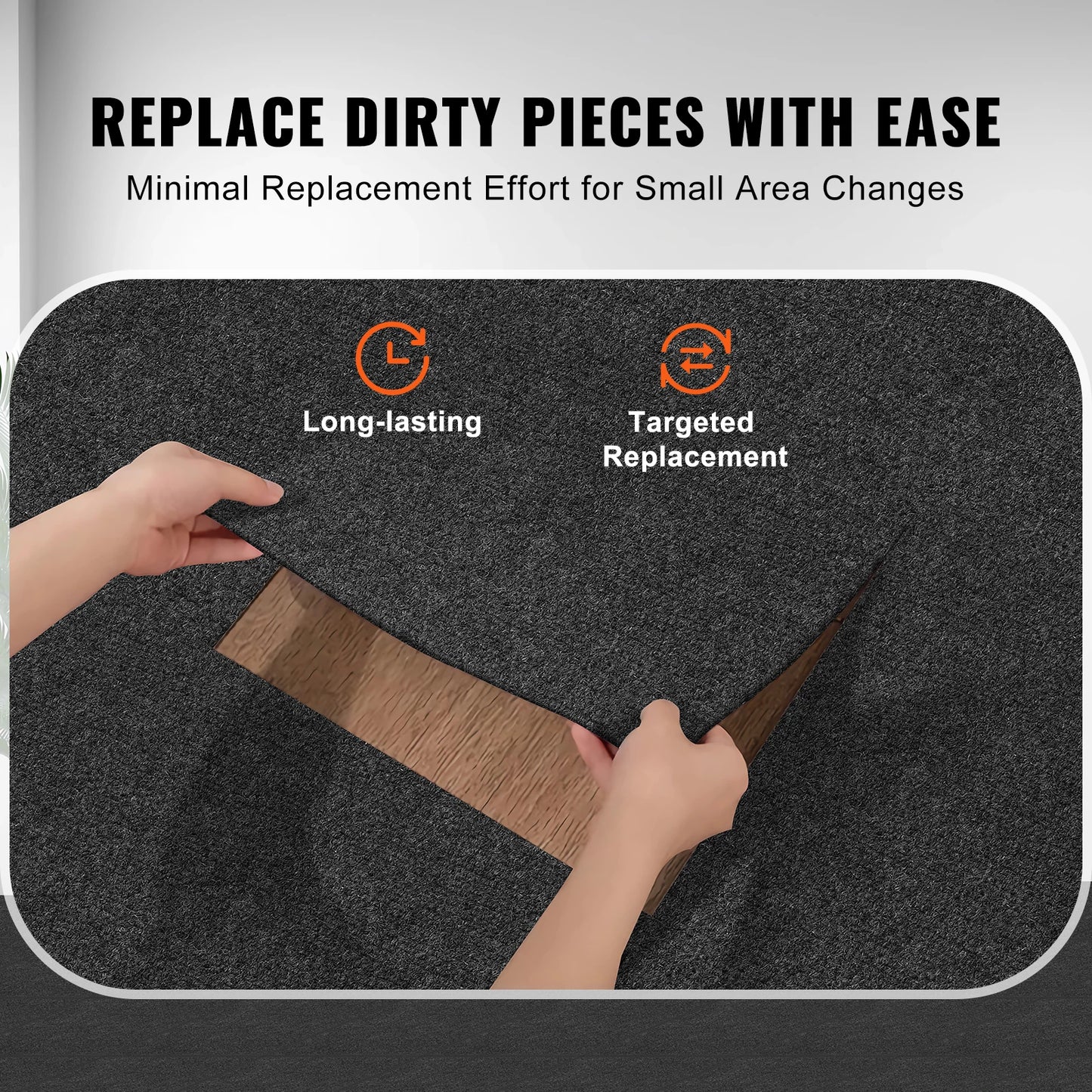 SucceBuy Peel And Stick Carpet Tiles Self Adhesive Flooring