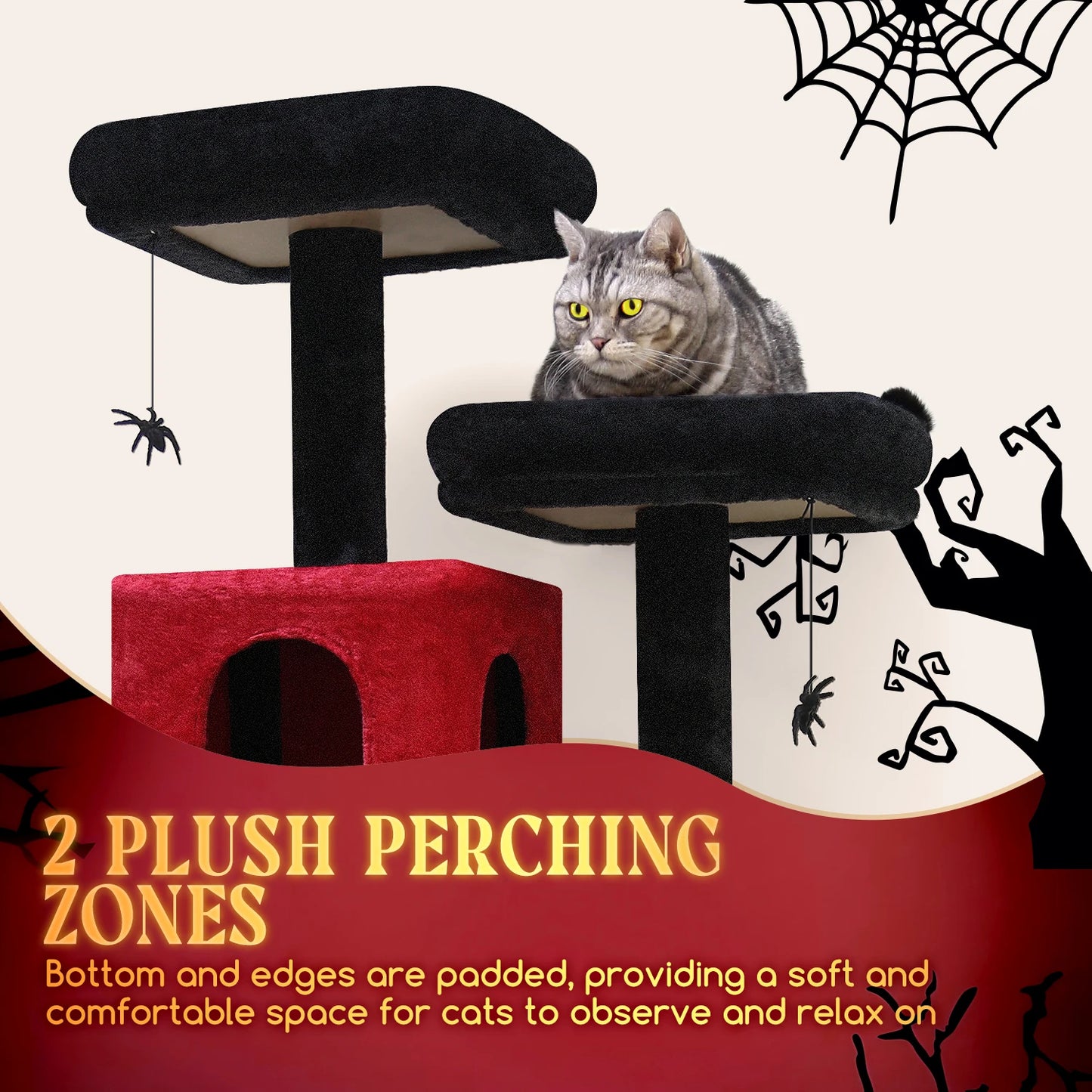 Shandong Cat Tree Gothic Indoor Cat Tower Halloween