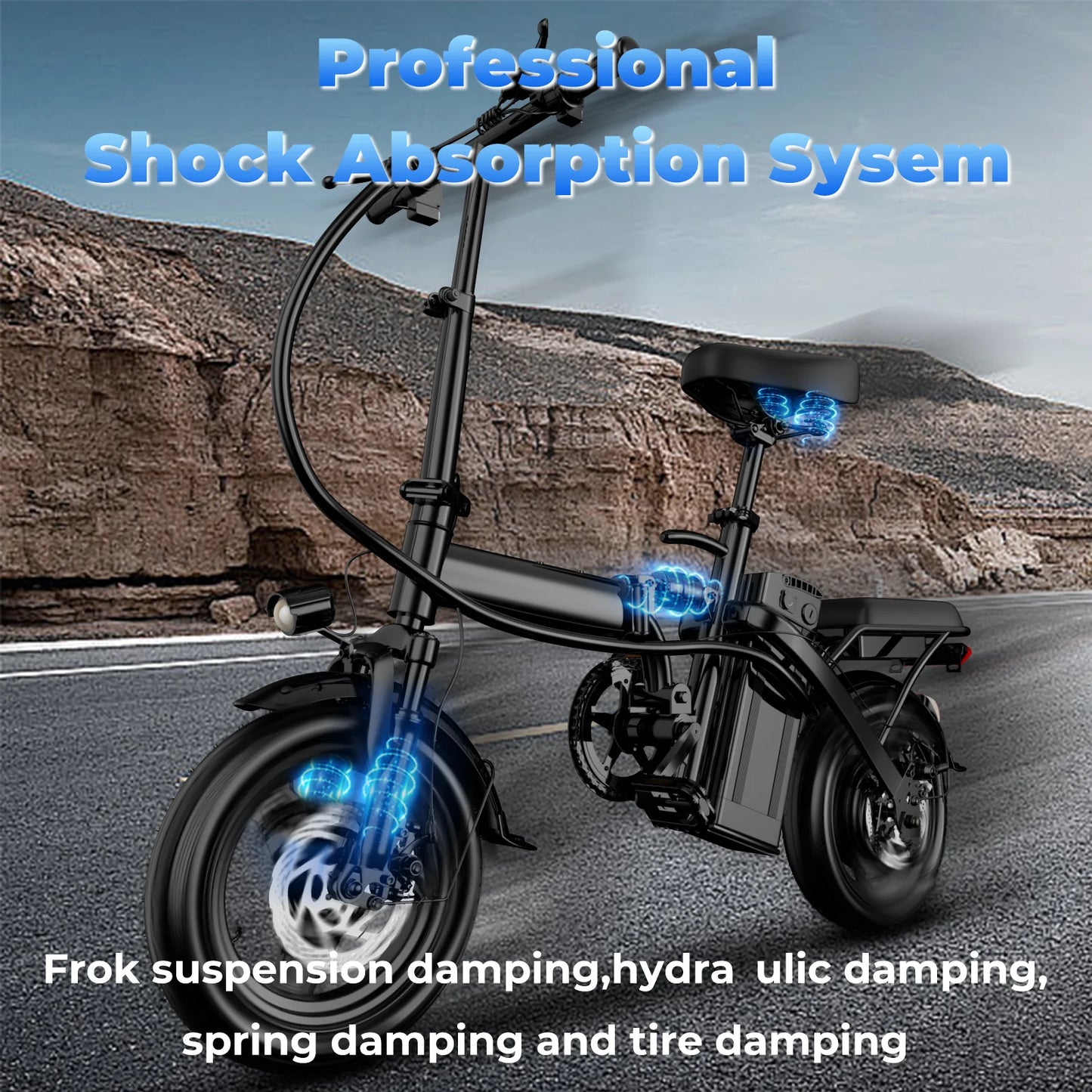 LELEKUAI 500W Adult Electric Bike With Removable 48V Battery Folding