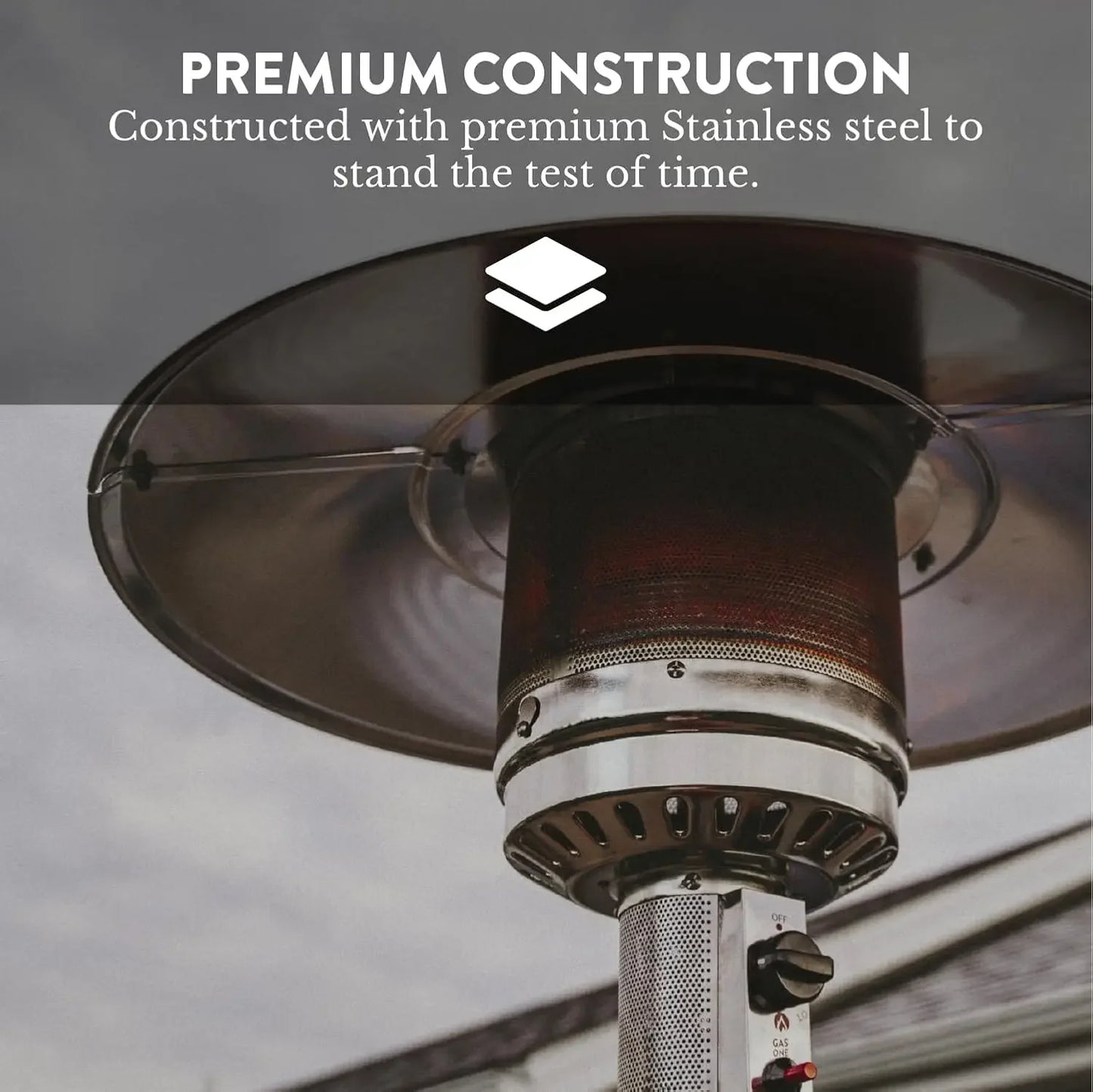 XMSJ 50,000 BTU Outdoor Patio Heater Propane With Wheels