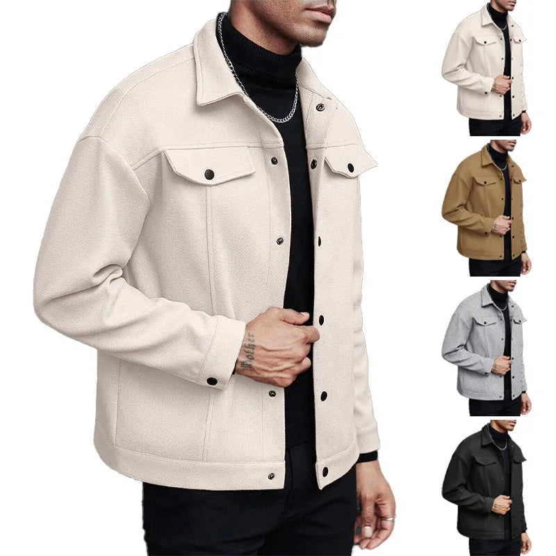 Zhejiang CN Men Turtleneck Wool Jacket Casual Business Style