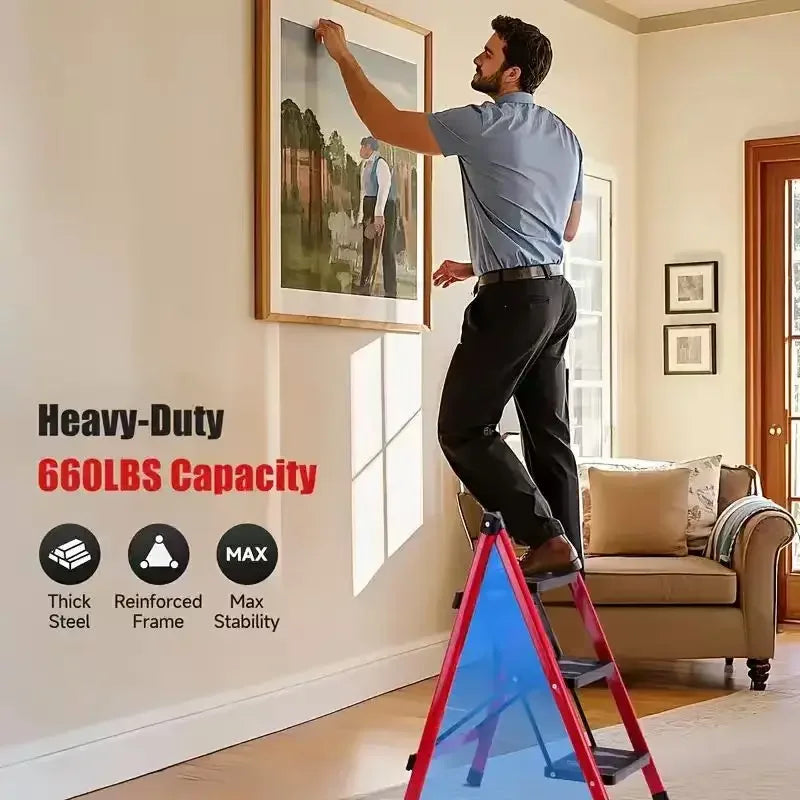 Hignconcerned Durable 3 4 5 Step Folding Ladder Anti Slip