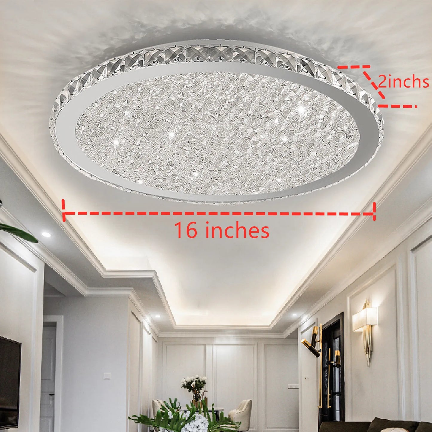 LOYALHEARTD Modern Crystal Ceiling LED Light Pendant