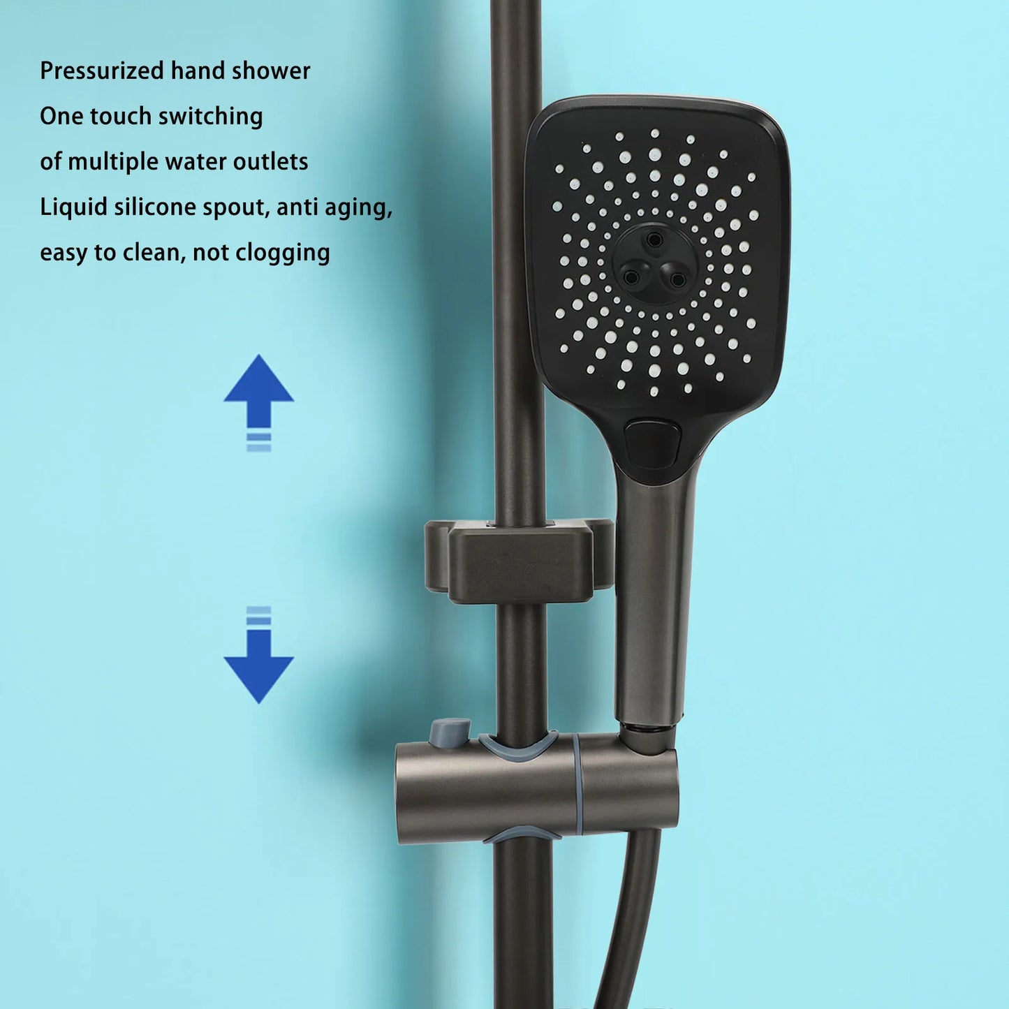 TOPINCN Rainfall Shower Head Set With Handheld Sprayer