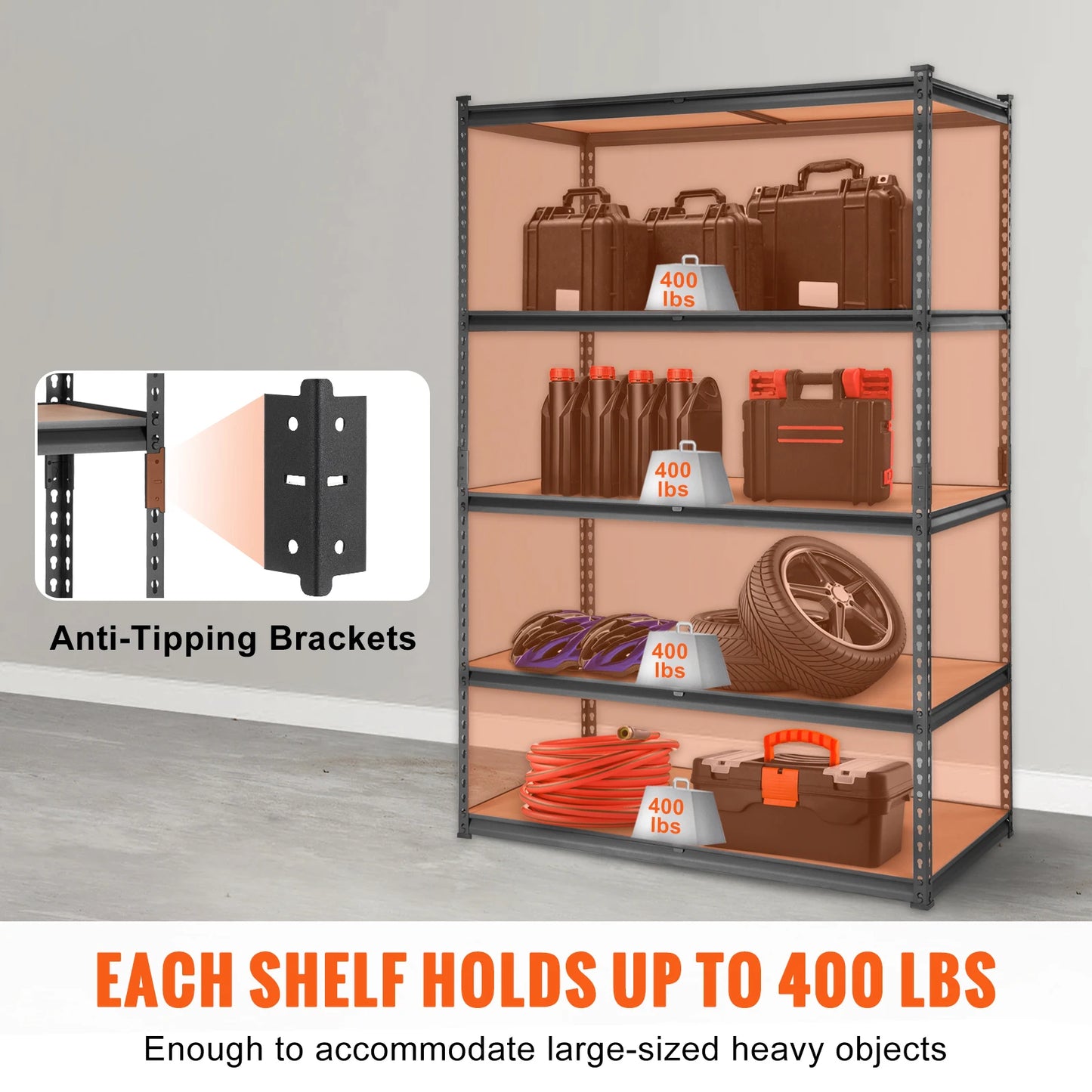SucceBuy Heavy Duty Storage Shelving Unit Metal Rack