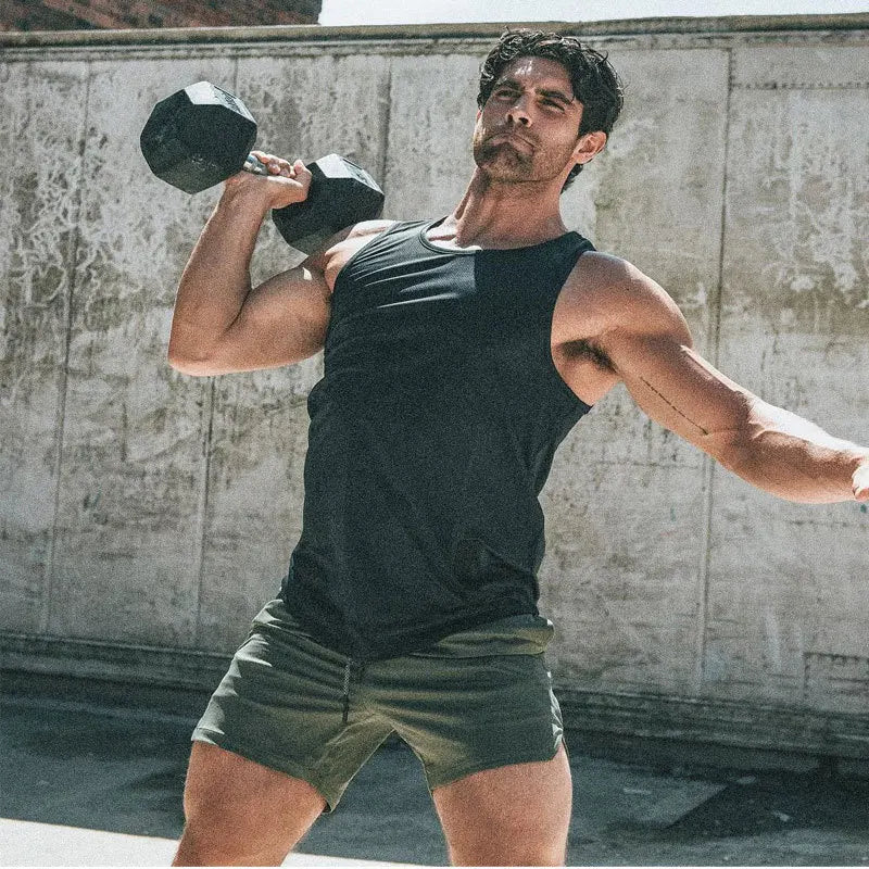 Women Breathable Double Layer Compression Shorts With Pocket