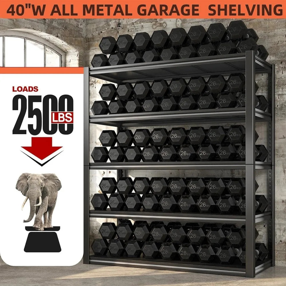 Heavy Duty Garage Shelving System 2500 Pound Capacity