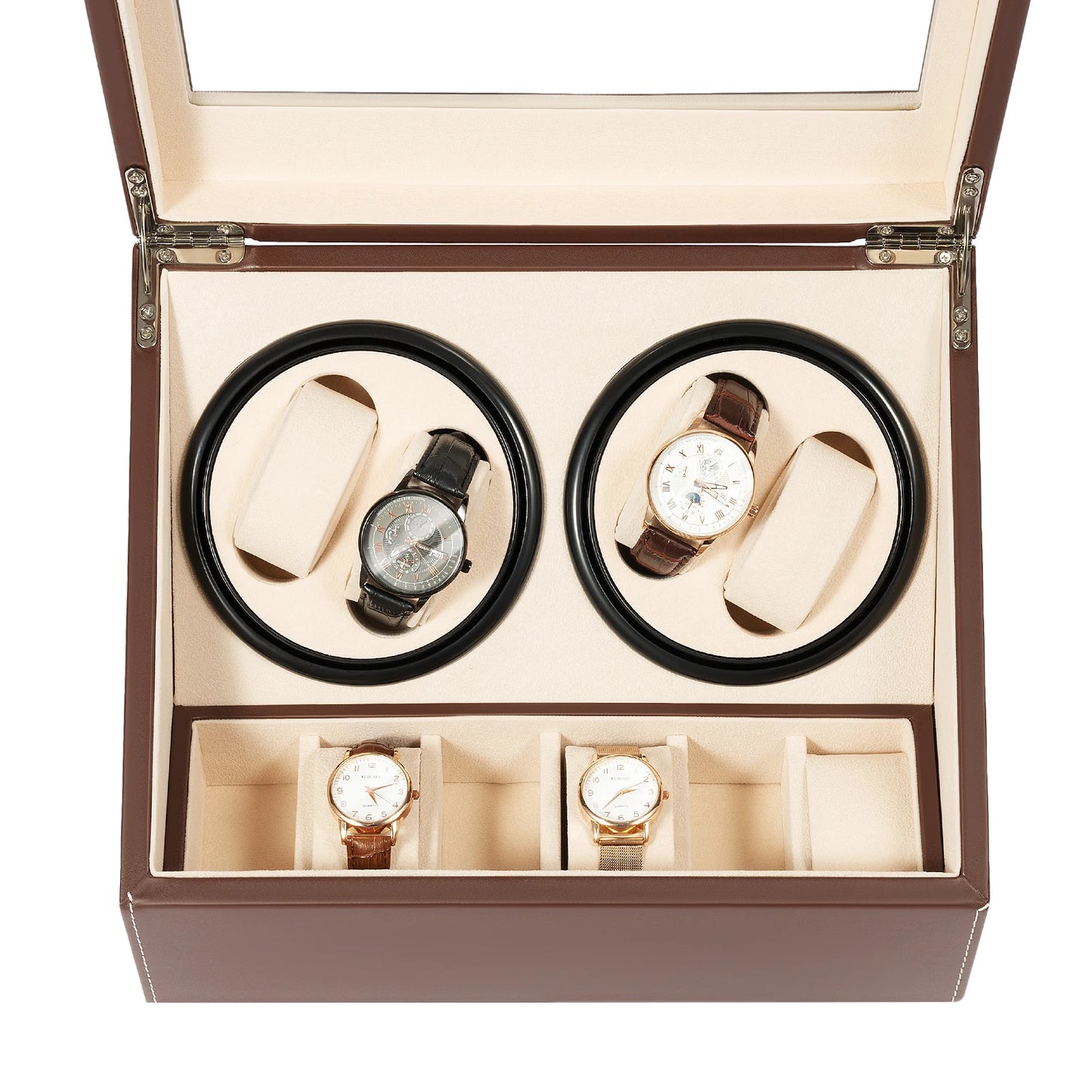 Watch Winder Automatic Rotation Velvet Display Box
