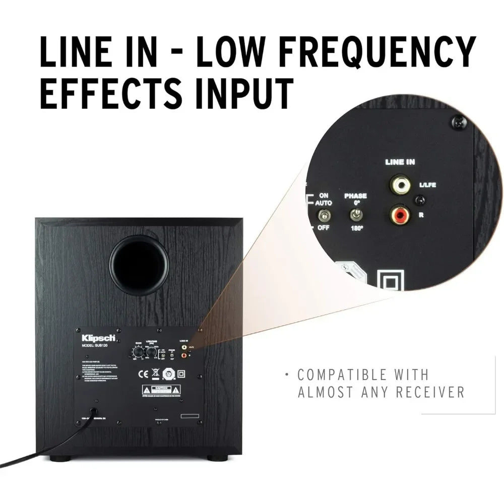 Front-Firing Subwoofer 420W Peak Power 200W Continuous 400W Dynamic
