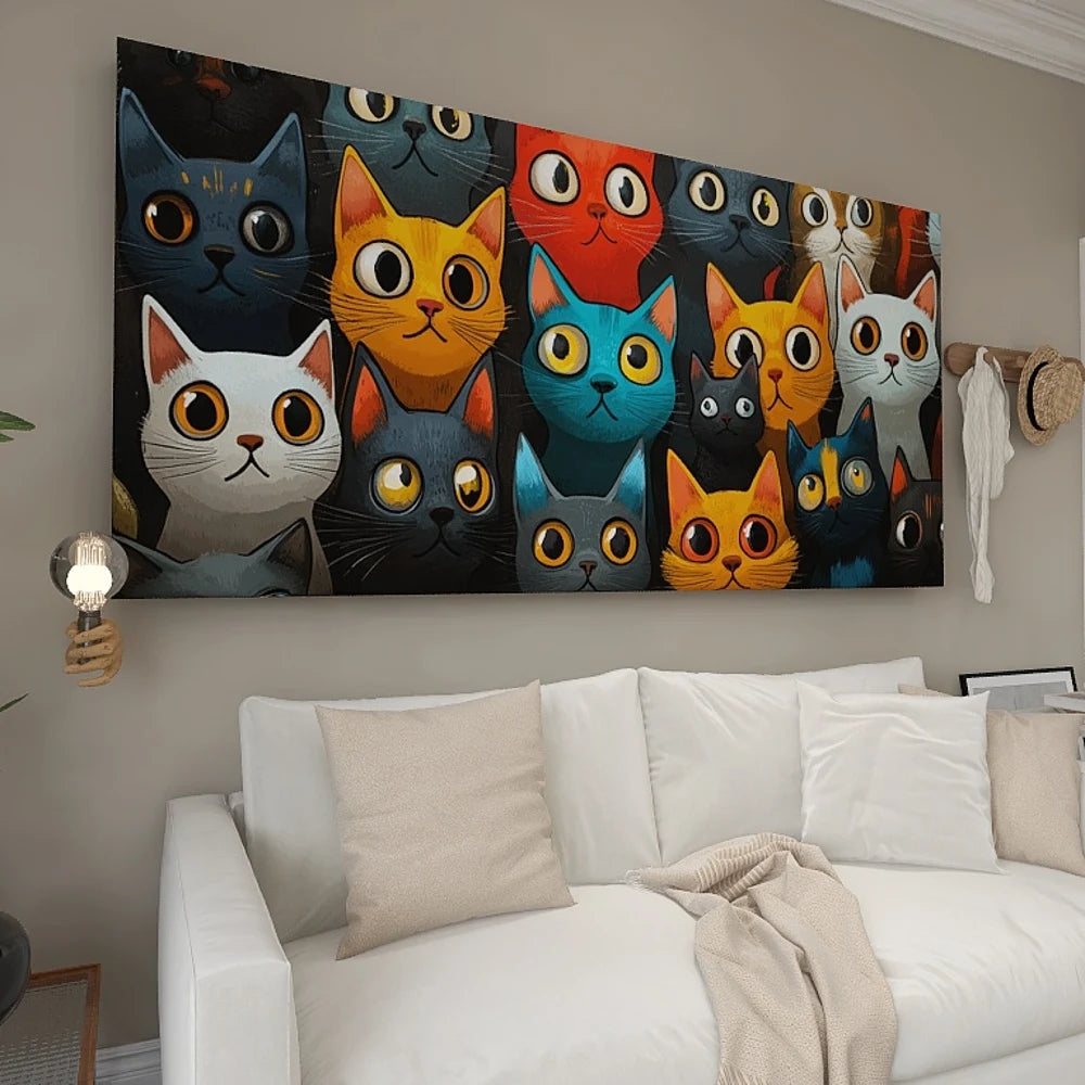 Hign-Concerned Pine Canvas Wall Art Framed Decor LivingRoom