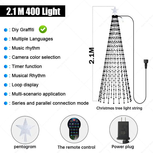 MIMIRGB 5V RGBIC Fairy String Lights Christmas Garland