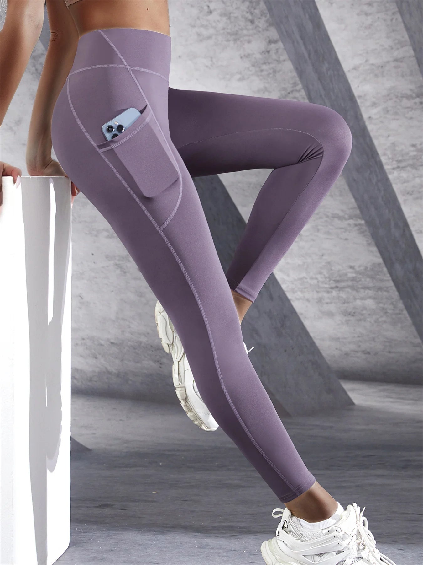 CN High Waist Push Up Yoga Leggings With Side Pockets