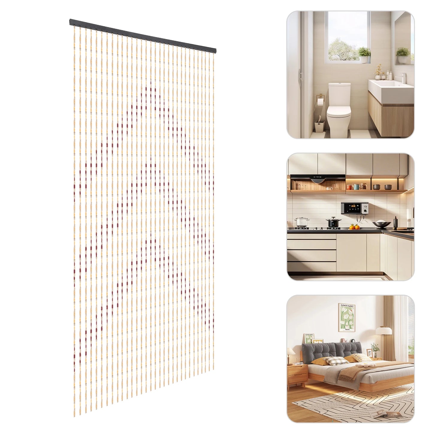Guangdong Bamboo Beaded Curtain For Doorway Entrance