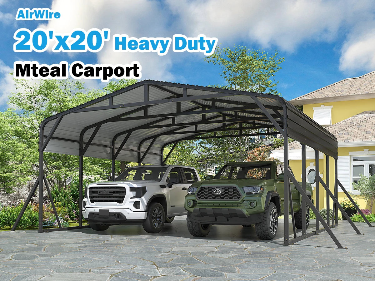 Polar Aurora Metal Carport Shelter Heavy Duty Galvanized Steel