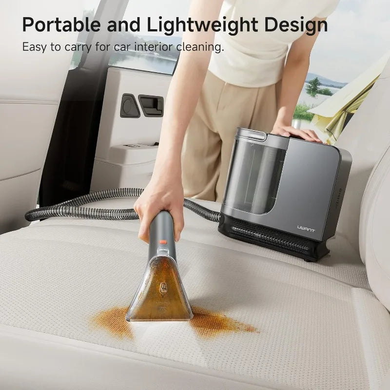 High-concerned Portable Carpet Cleaner With Steam Heating System 18KPa Powerful Suction 2 In 1 Upholstery And Car Cleaner