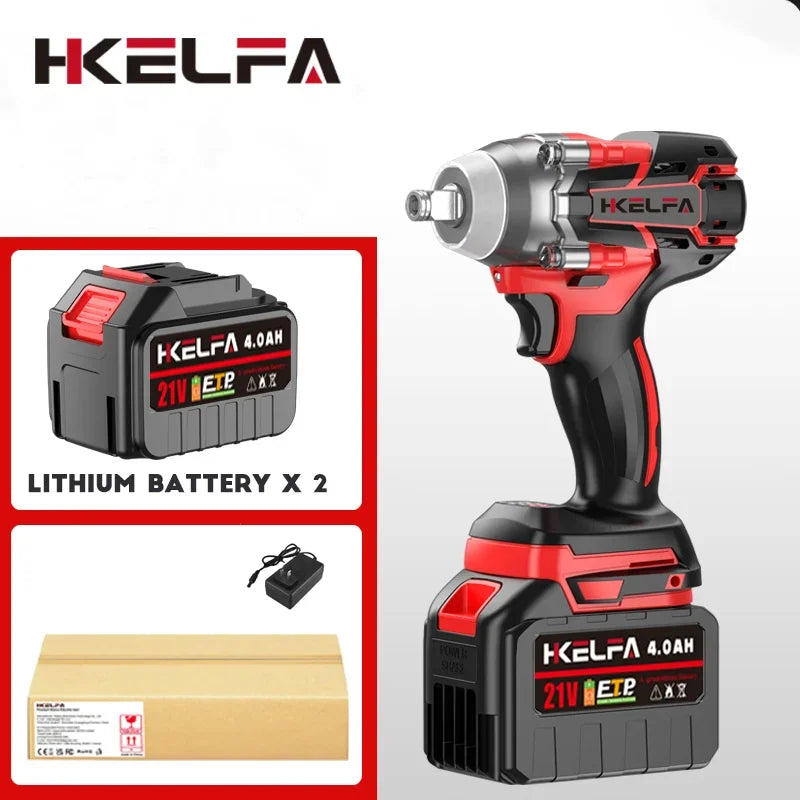 HKELF 21V Brushless Impact Wrench Cordless Power Tools