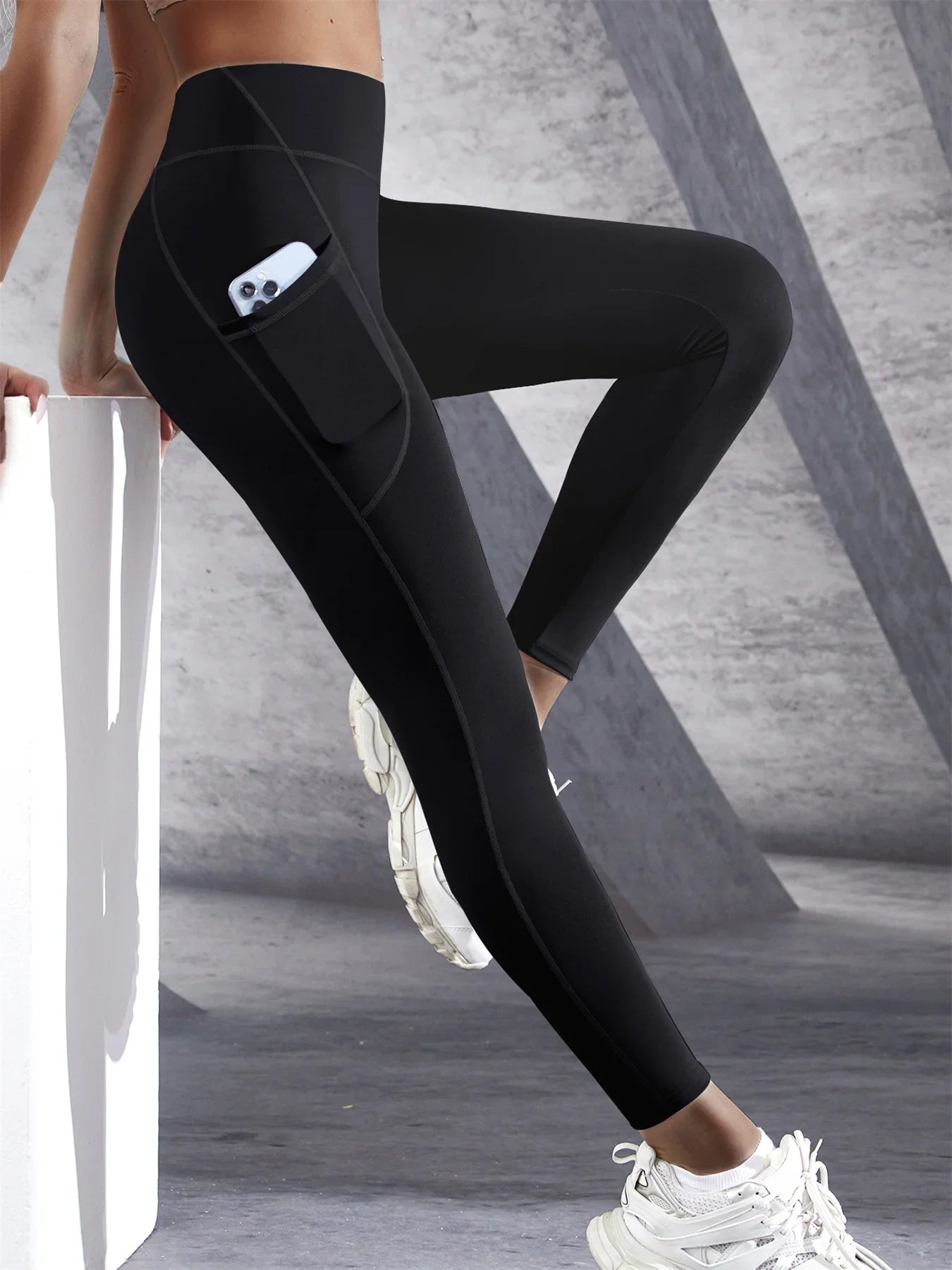 CN High Waist Push Up Yoga Leggings With Side Pockets