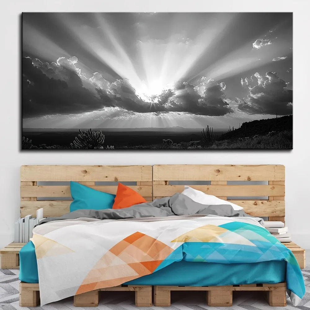 Hign-concerned Joshua Tree Desert Oil Painting Mural Poster