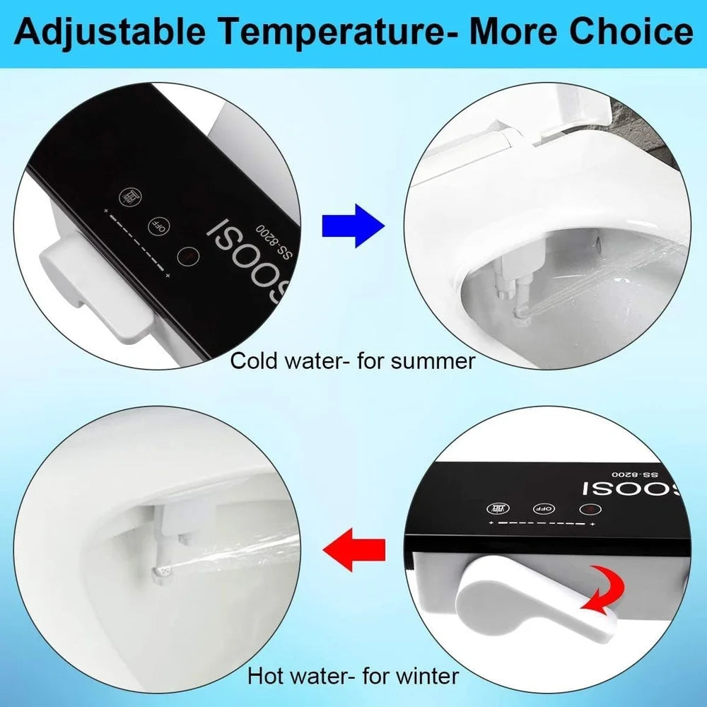 XMSJ Self Cleaning Ultra Slim Bidet Attachment Dual Nozzle