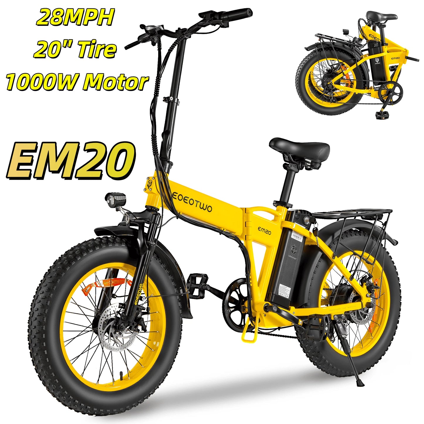 EOEOTWOC 1500W Electric Fat Tire Ebike 34MPH Mountain Bike