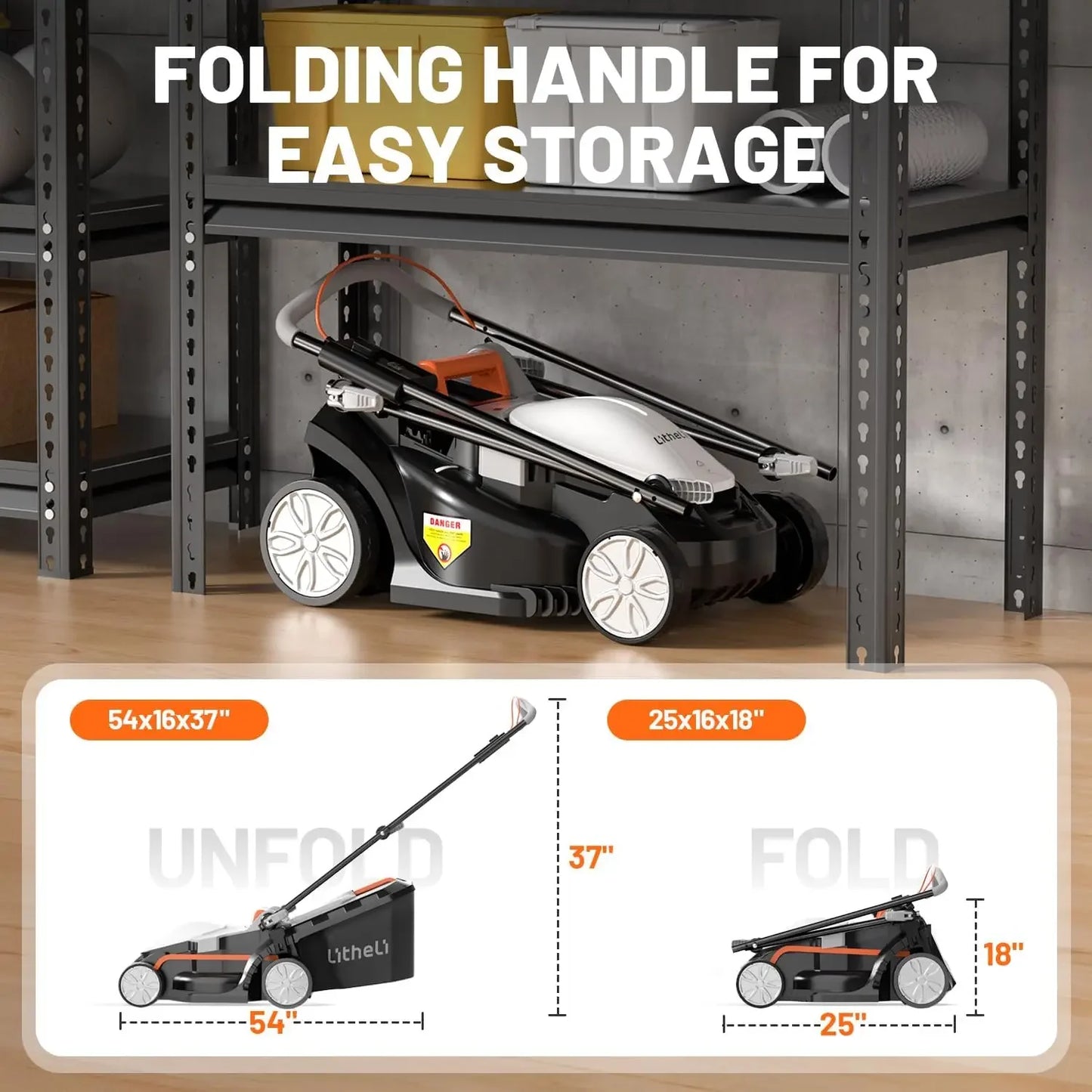 XMSJ Cordless Lawn Mower U20 Handy 20V 5 Height Adjustments