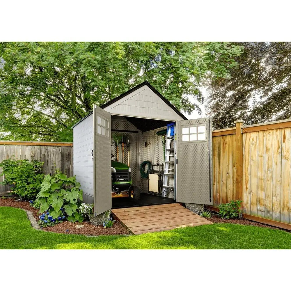 Outdoor Storage Shed For Garden Tools And Lockable Double Doors