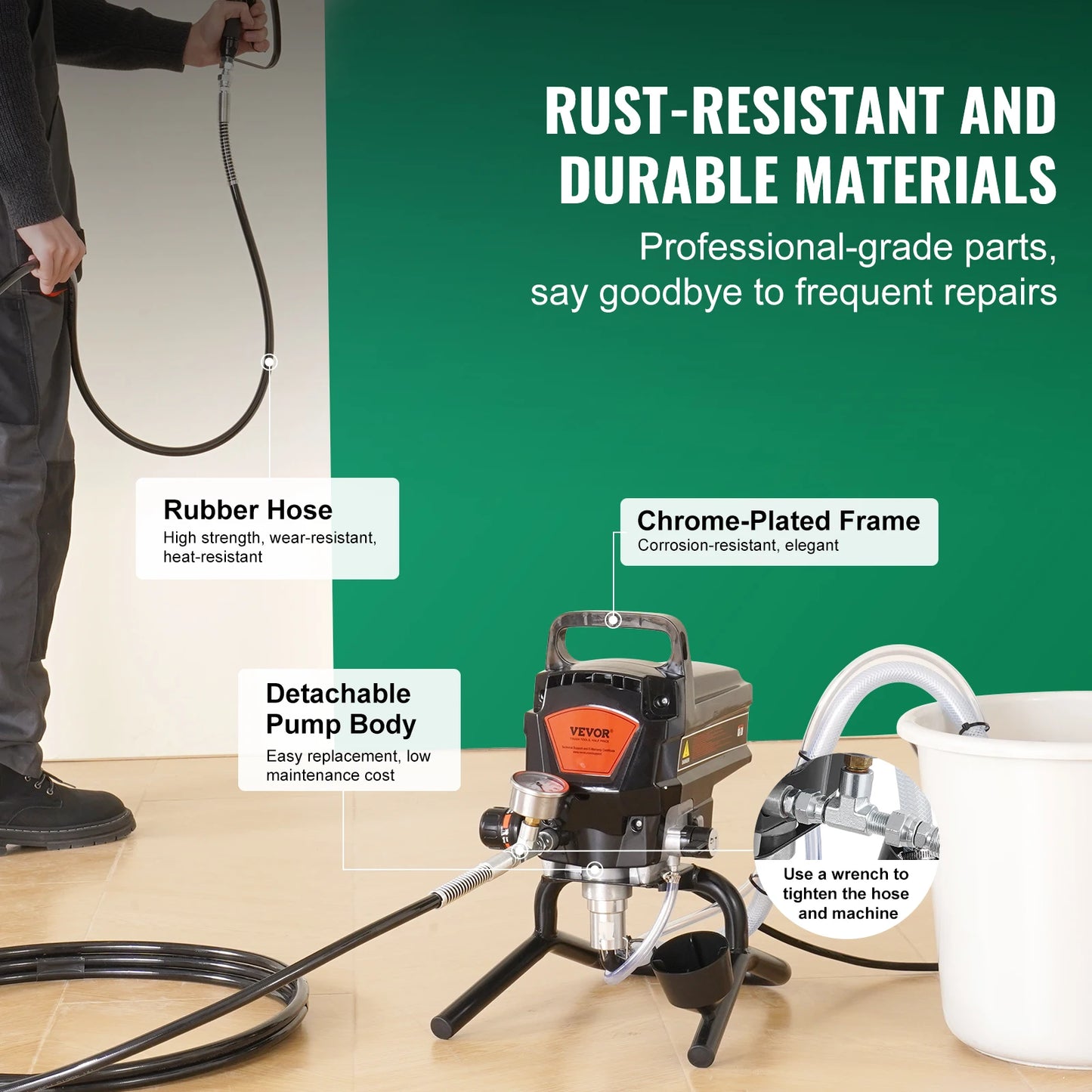 SucceBuy Airless Paint Sprayer 750W 3000 PSI High Efficiency Electric