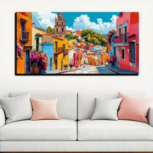 Hignconcerned Mexican Rural Wall Decor Mural Pine Frame