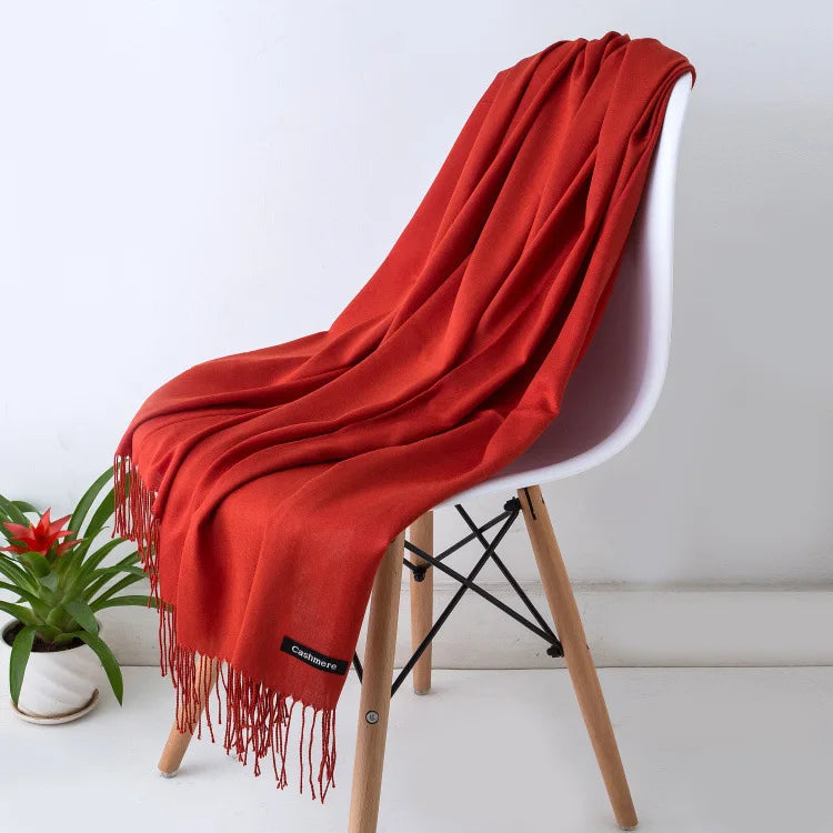 Sanmaihuacn Pashmina Scarf Cashmere Feel Headscarf Winter