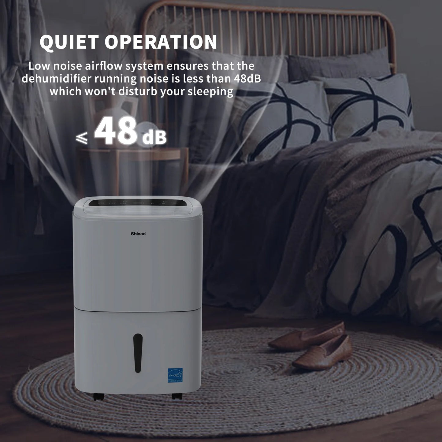 Shinco 150-Pint Energy Star Dehumidifier With WiFi For Large Spaces