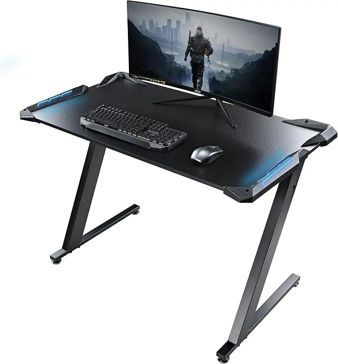 Gaming Desk With LED Lights For Home Office Table Pro