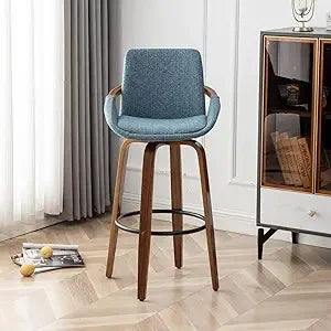 Counter Height Bar Stools Mid Century Modern Walnut Wood