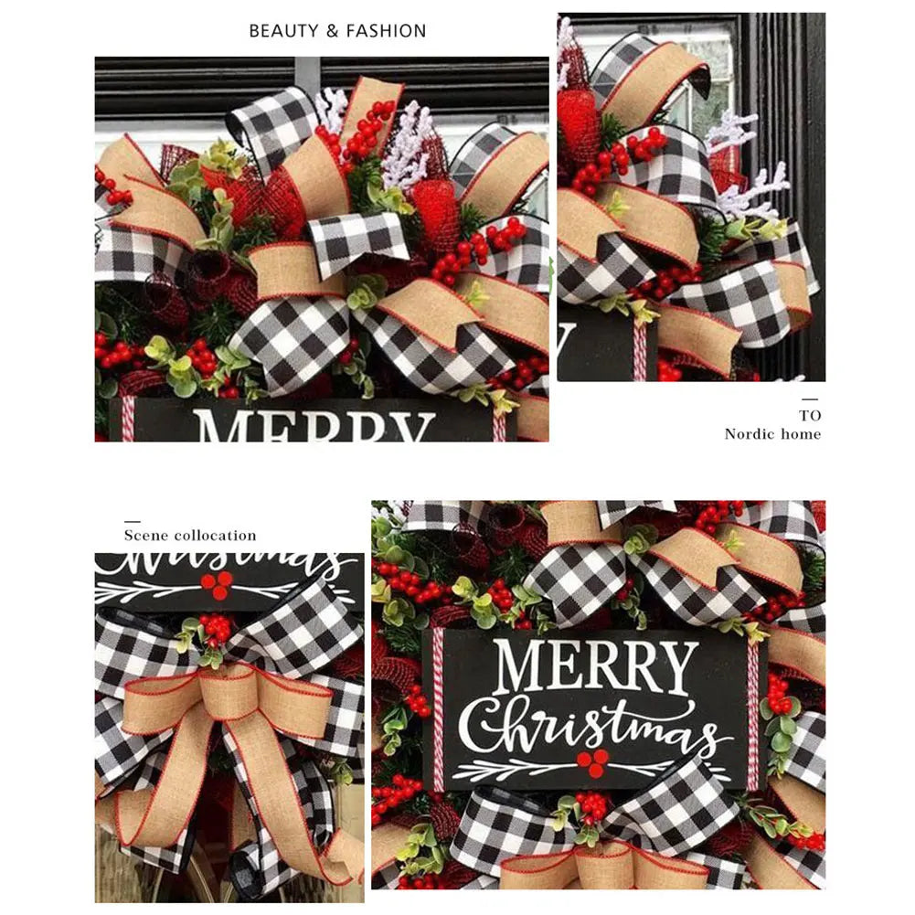 Shunmaii Christmas Wreath Decorative Holiday Festive Gift