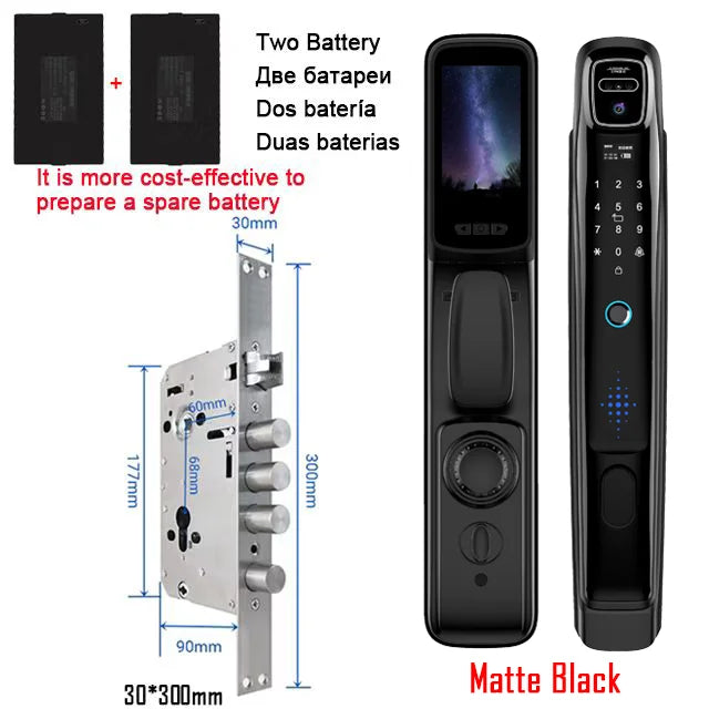 YKESDL WiFi Face Recognition Smart Door Lock With Camera